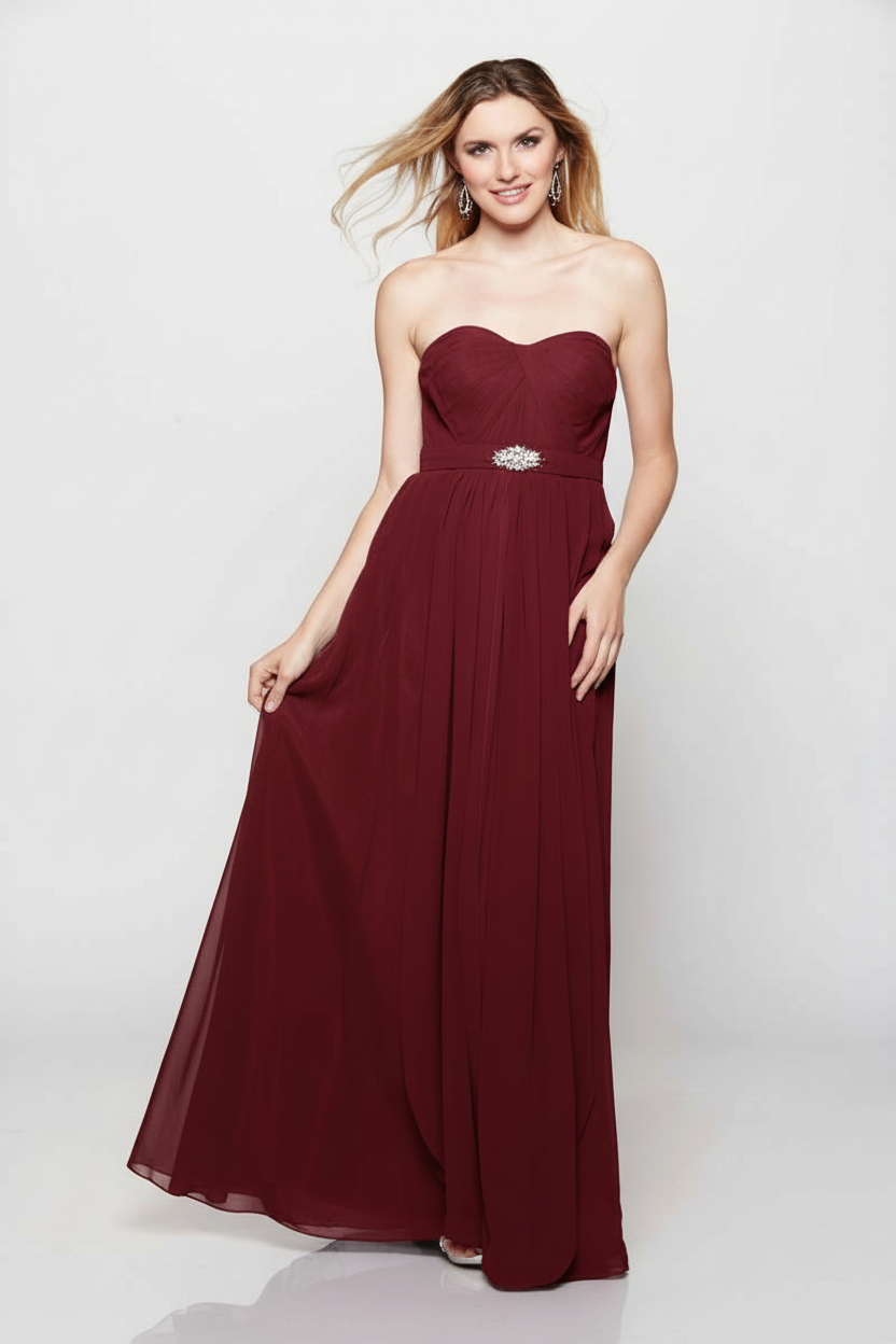 Strapless Chiffon Dress