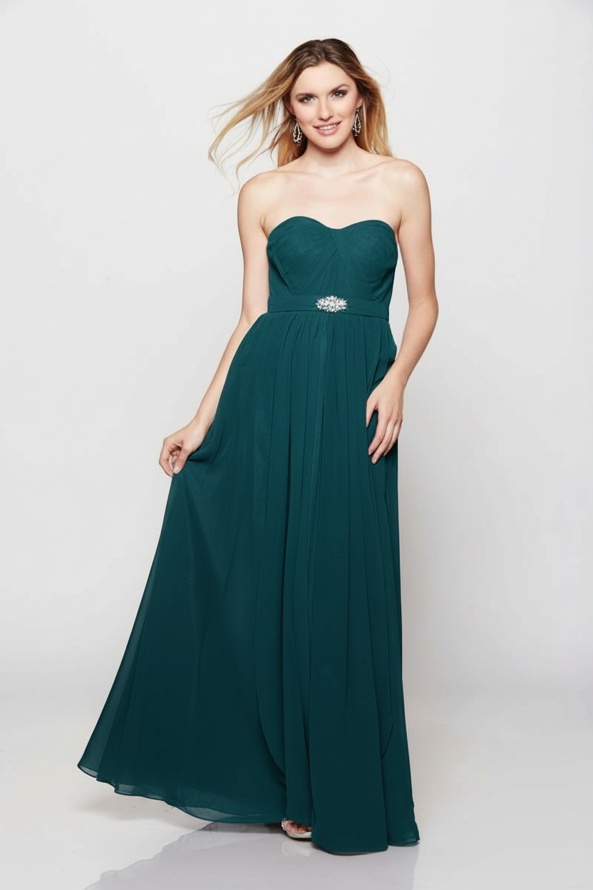 Strapless Chiffon Dress