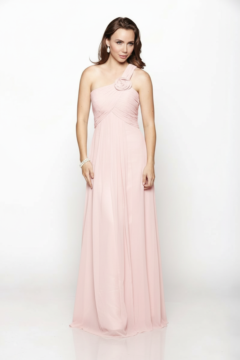 One-Shoulder Blossom Gown