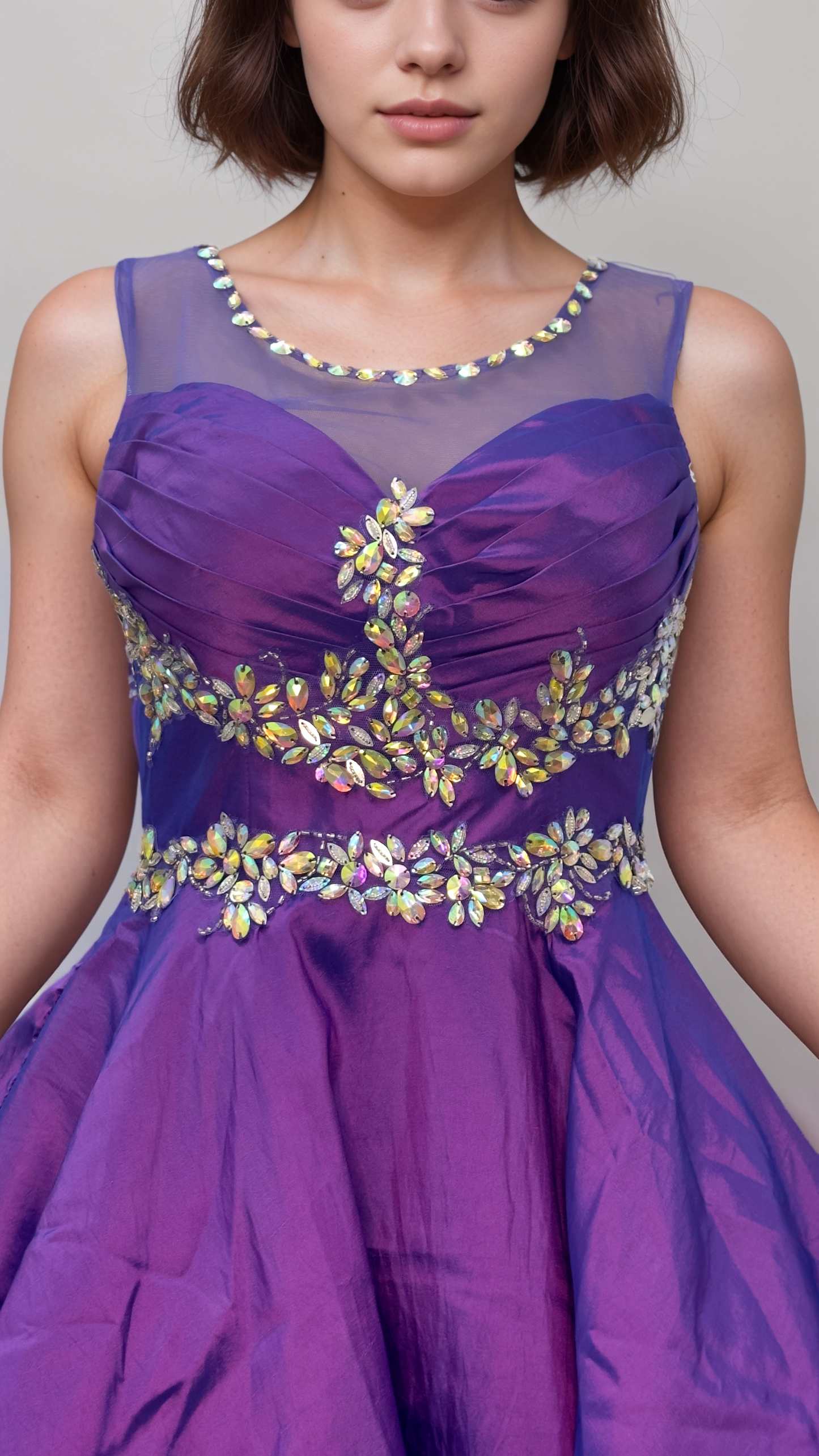 Purple Fit & Flare Dress