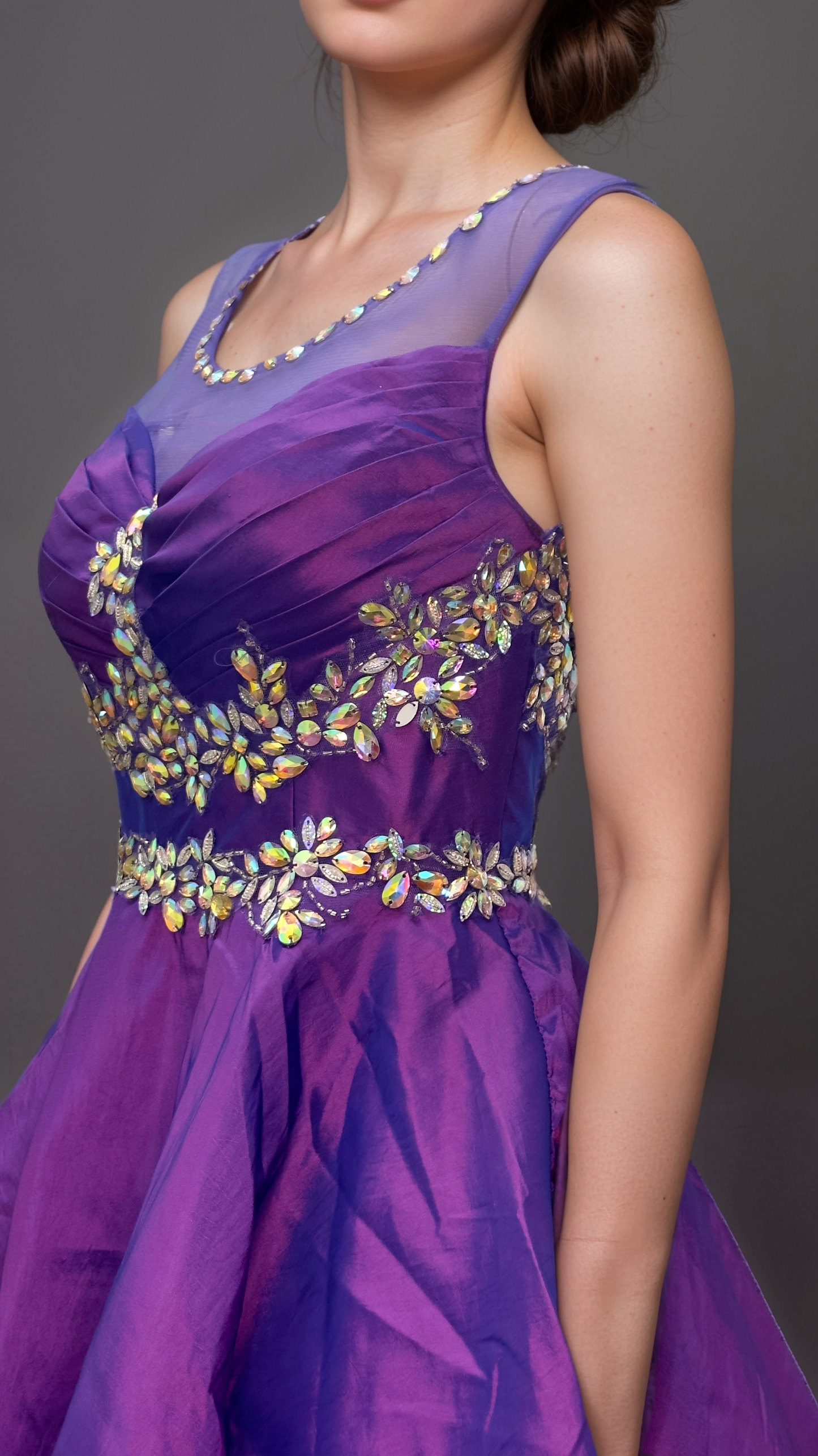 Purple Fit & Flare Dress